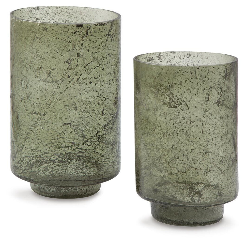 Clarkton Candle Holder Set (Set of 2) - Green (1)