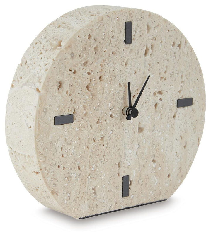 Donfordson Table Clock (Set of 2) - Beige (3)