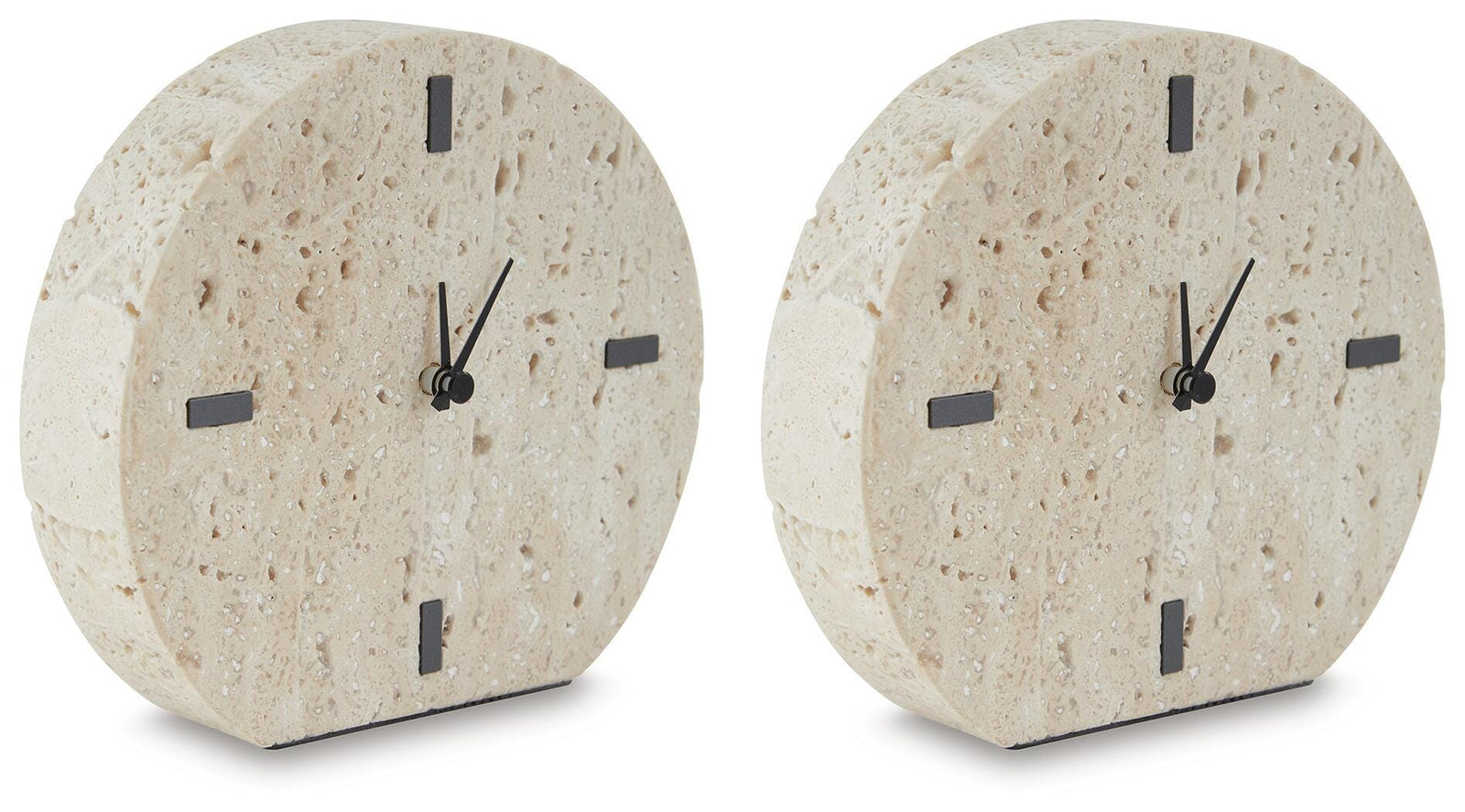 Donfordson Table Clock (Set of 2) - Beige (1)