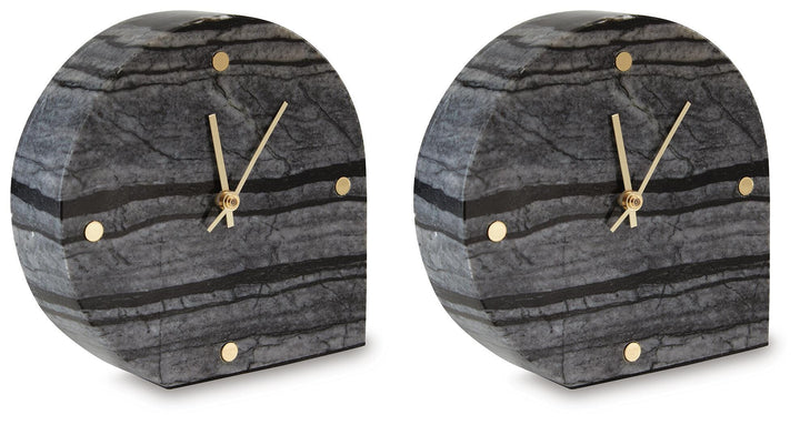 Janmour Table Clock (Set of 2) - Black (1)