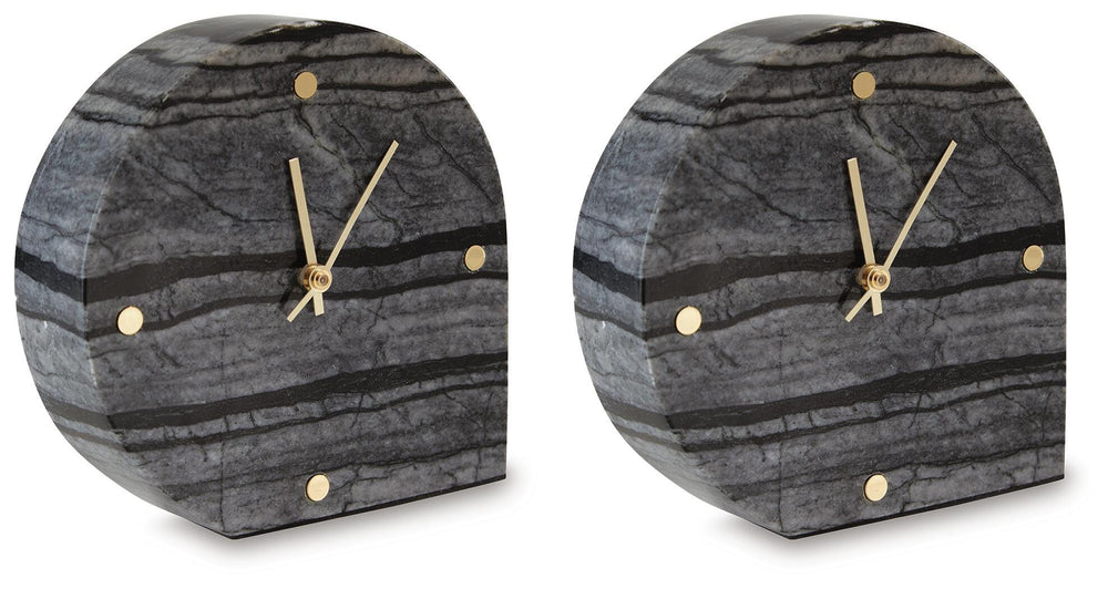 Janmour Table Clock (Set of 2) - Black (1)