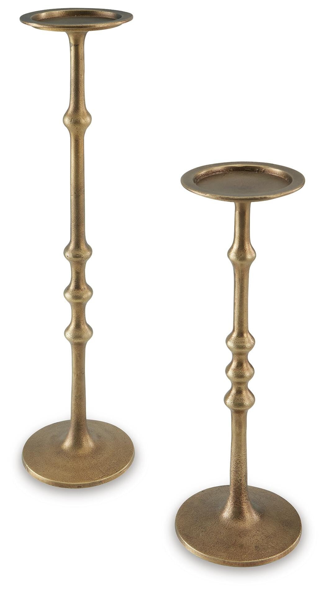 Larwick Candle Holder (Set of 2) - Light Brown (1)