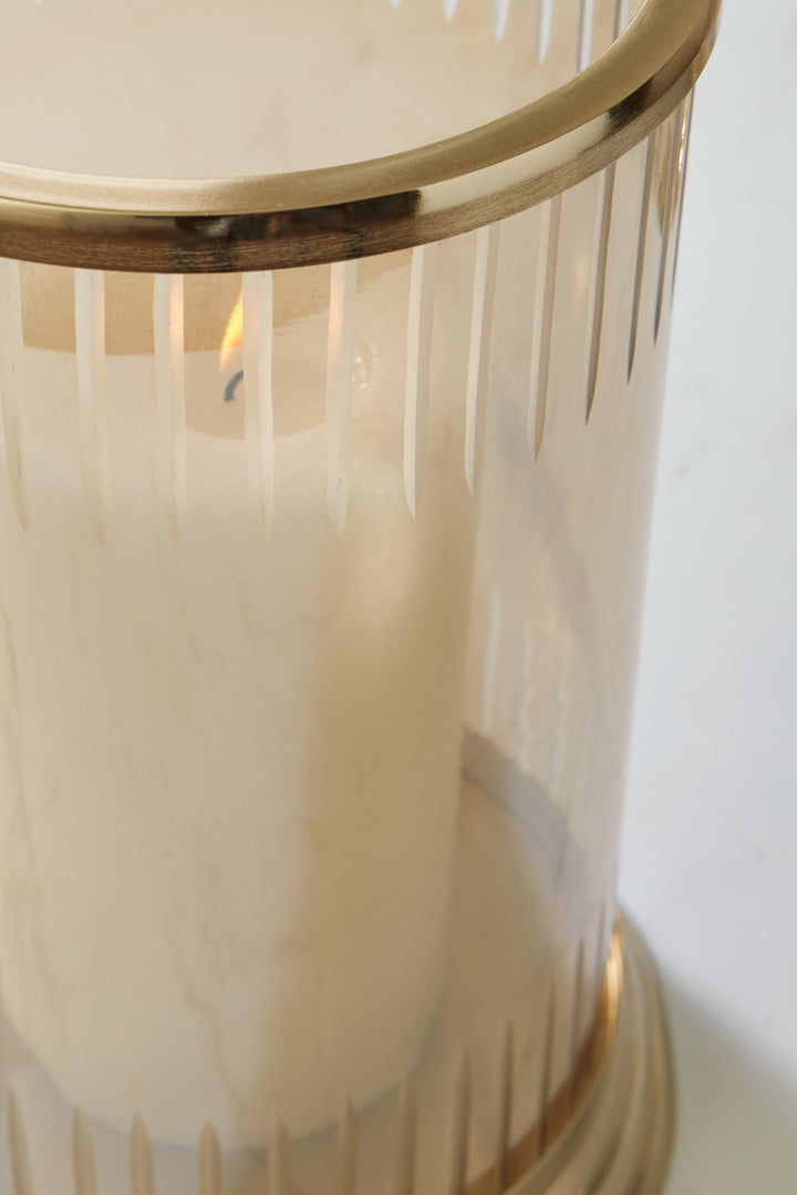 Aavinson Candle Holder - Amber/Gold Finish (3)