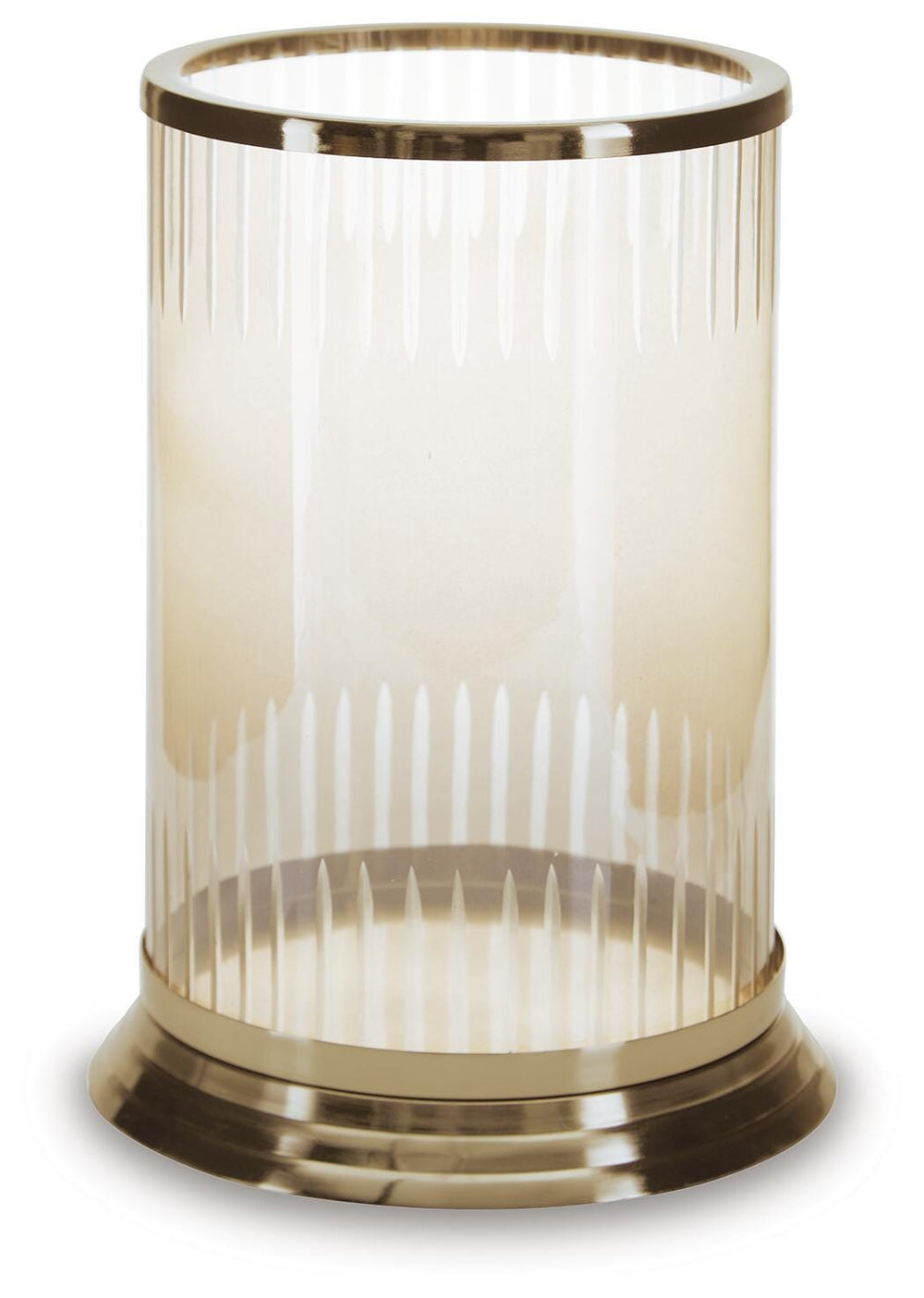Aavinson Candle Holder - Amber/Gold Finish (1)