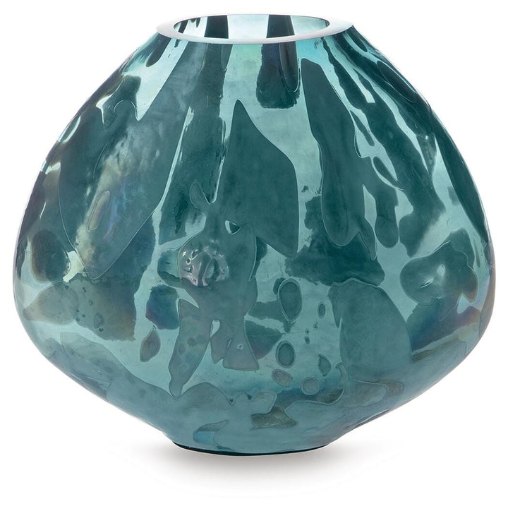 Cartshaw Vase - Iridescent Teal (1)