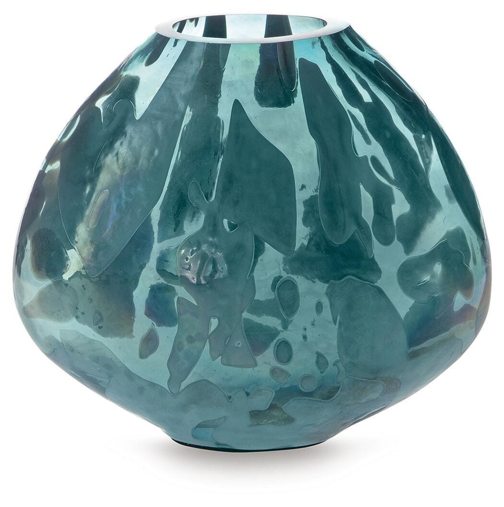 Cartshaw Vase - Iridescent Teal (1)