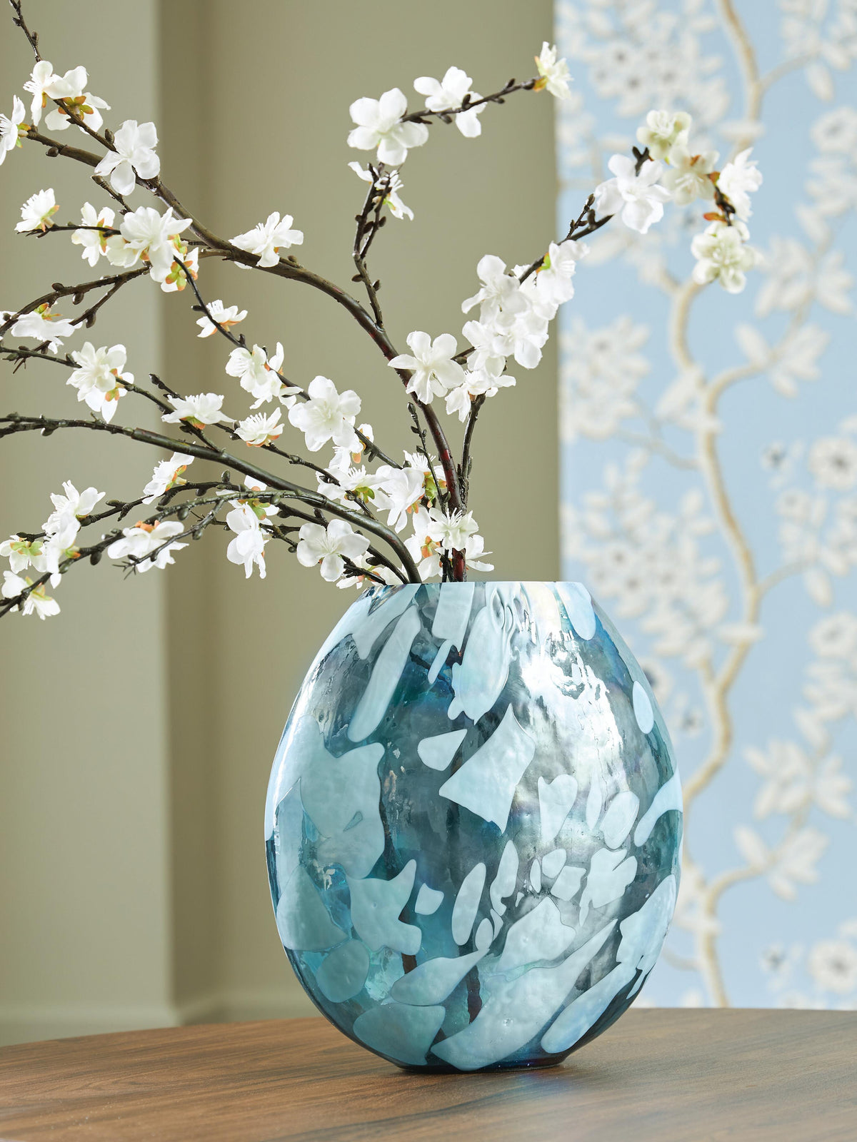 Cartshaw Vase - Iridescent Teal (2)
