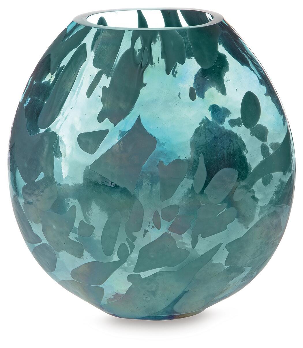 Cartshaw Vase - Iridescent Teal (1)