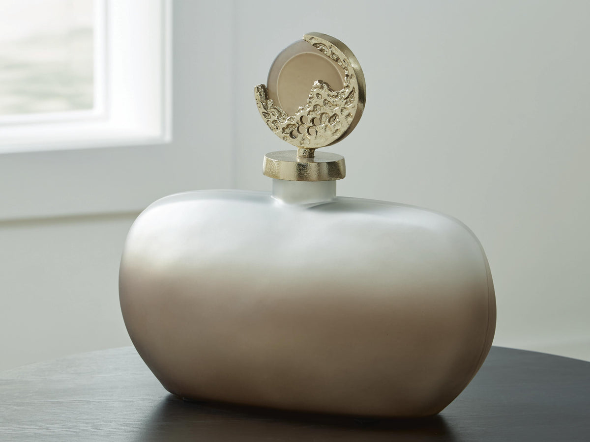 Acario Jar - Taupe/Gold Finish (2)