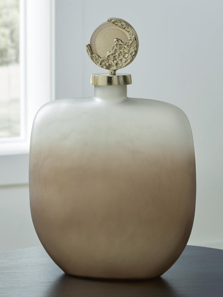 Acario Jar - Taupe/Gold Finish (2)