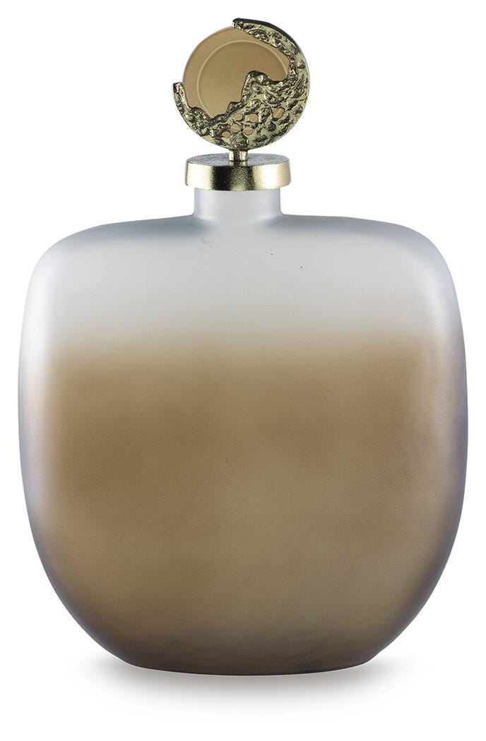 Acario Jar - Taupe/Gold Finish (3)