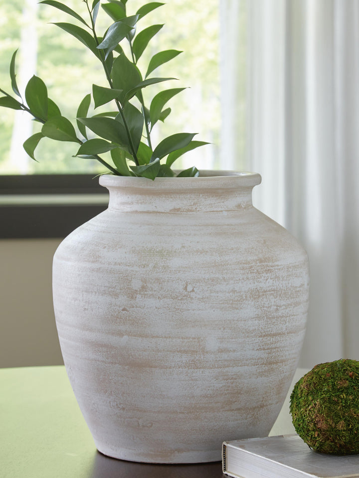 Meadie Vase - Distressed White (2)
