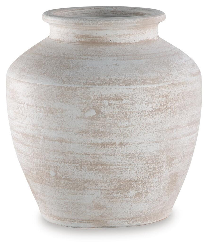 Meadie Vase - Distressed White (1)