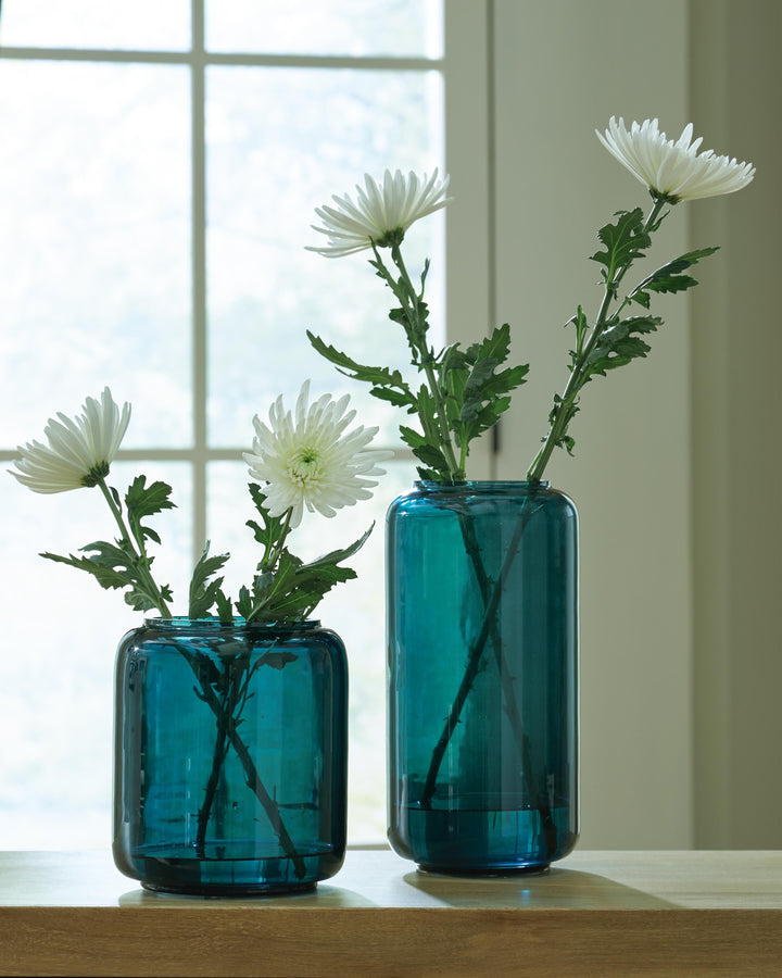 Inisland Vase Set (Set of 2) - Teal (1)