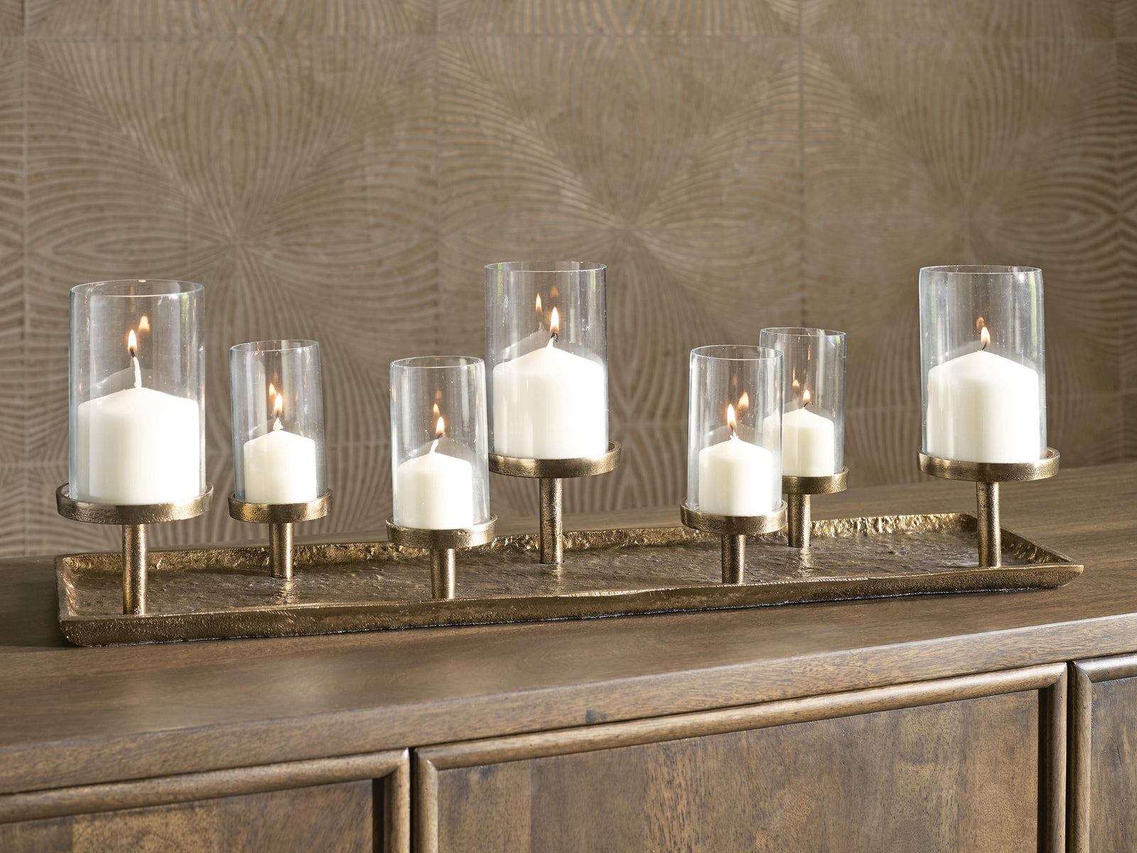 Wallmond Candle Holder - Light Brown (2)