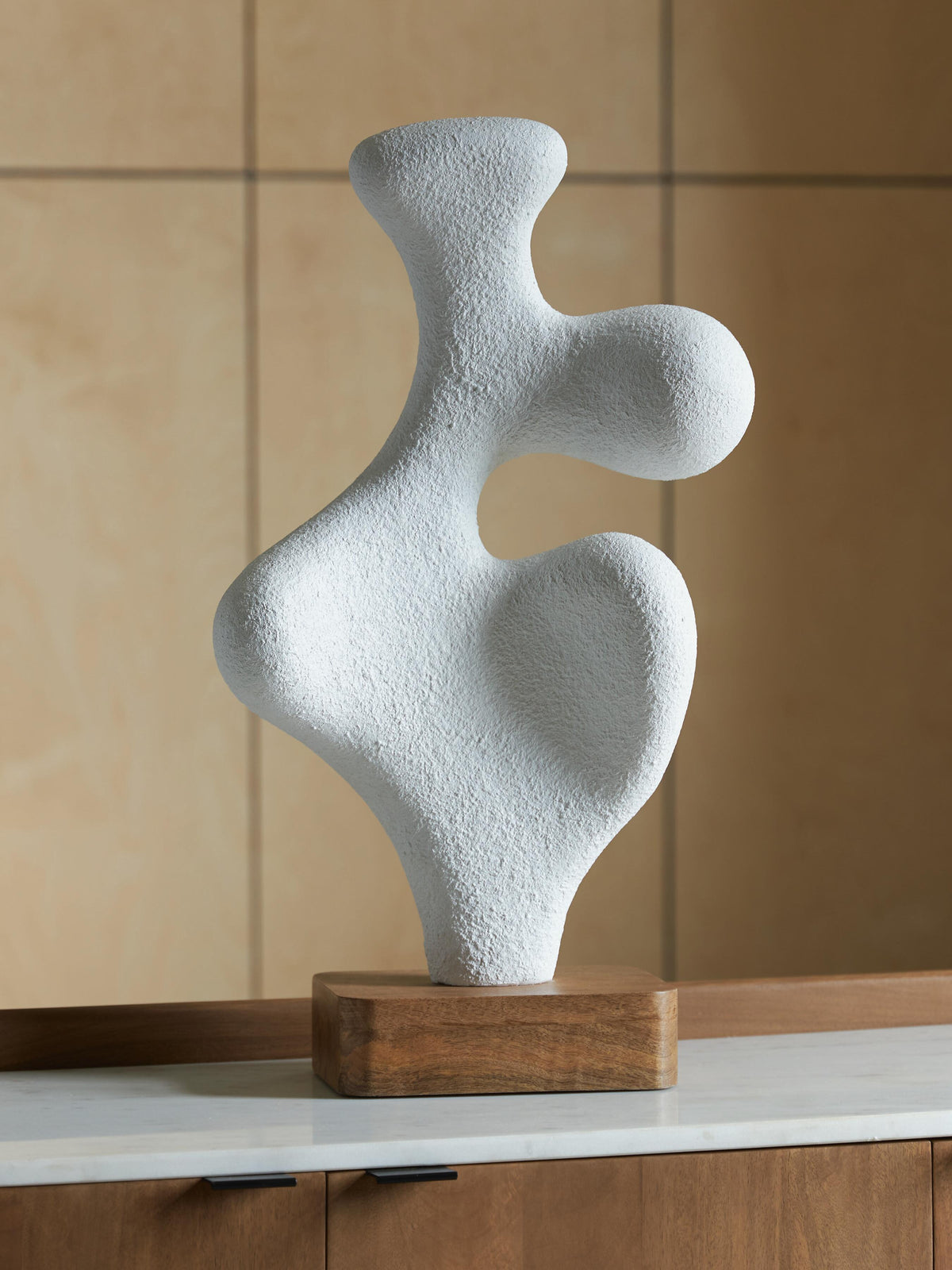 Lavarsen Sculpture - White/Brown (2)