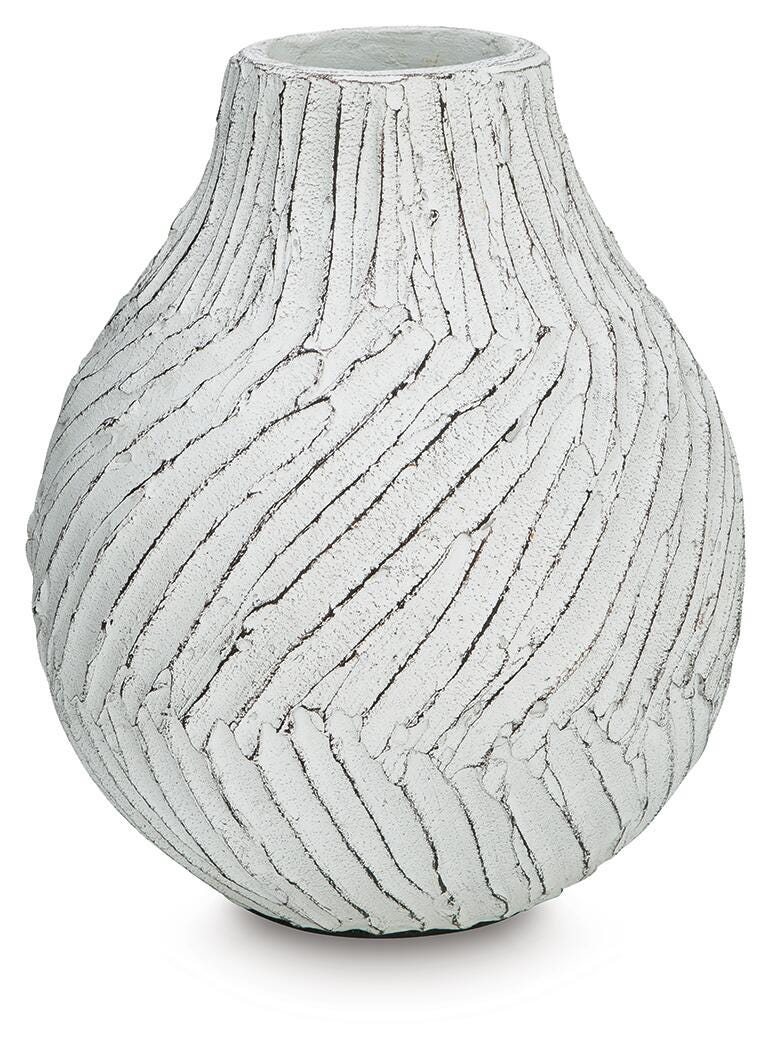 Shelvie Vase - Distressed White (1)