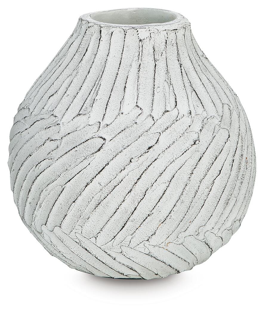 Shelvie Vase - Distressed White (1)