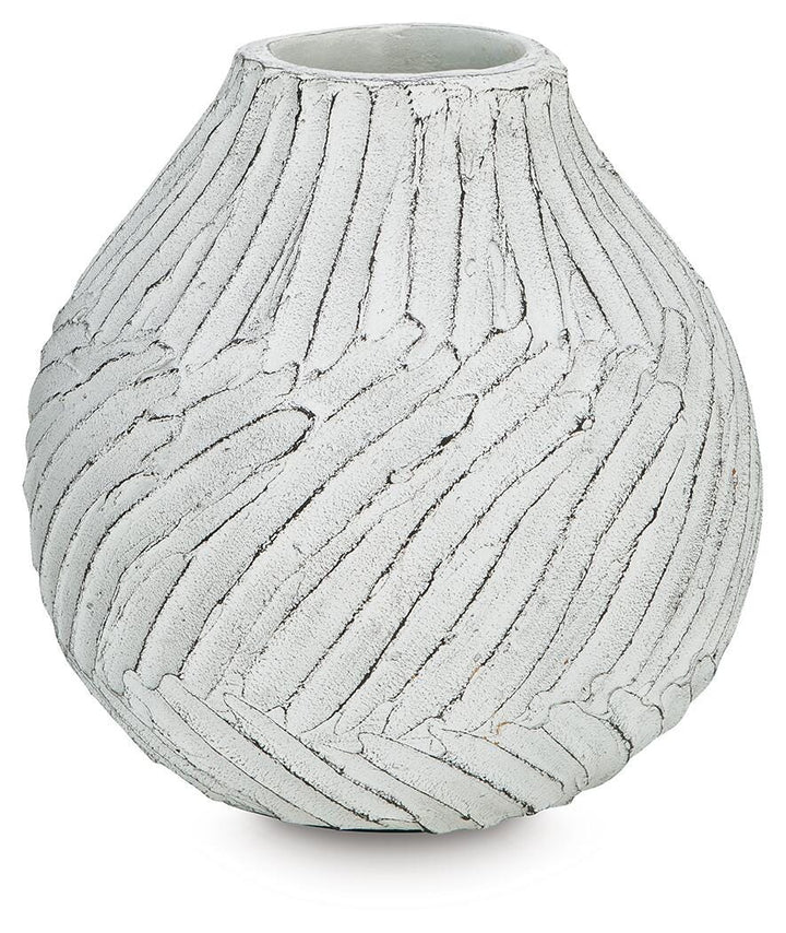 Shelvie Vase - Distressed White (1)