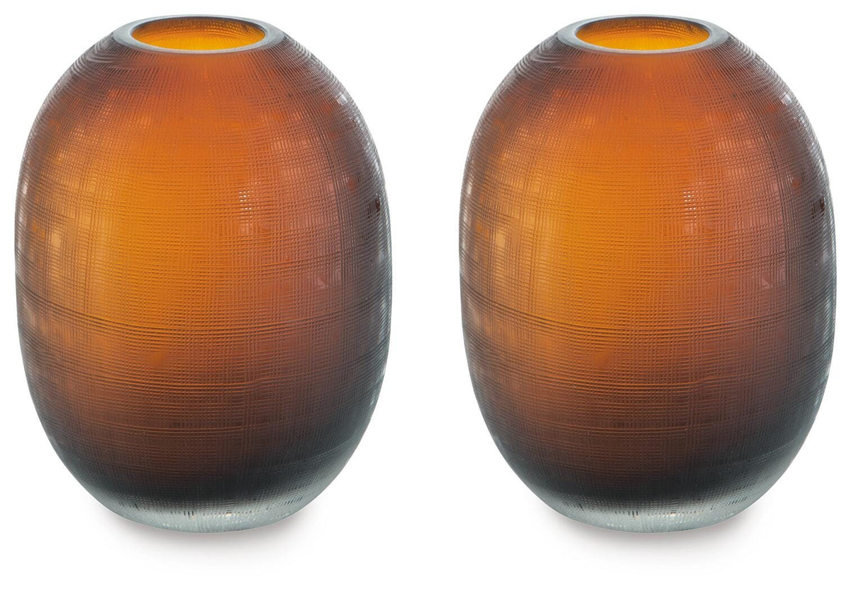 Embersen Vase (Set of 2) - Amber (1)