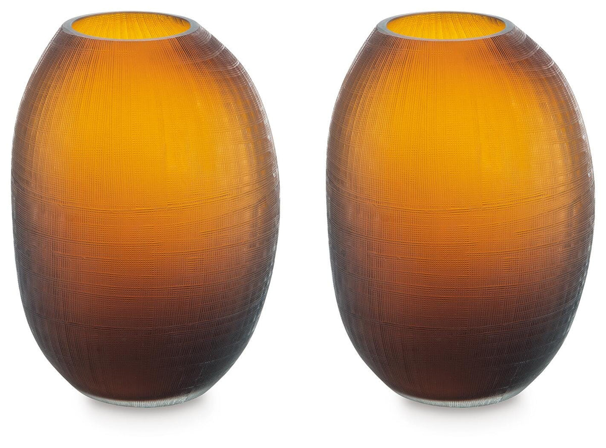 Embersen Vase (Set of 2) - Amber (1)