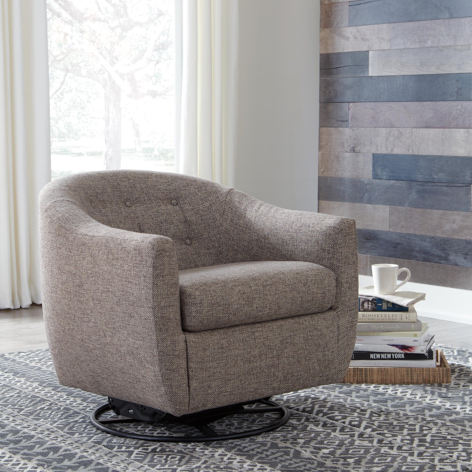 Upshur Accent Chair - Light Brown (2)