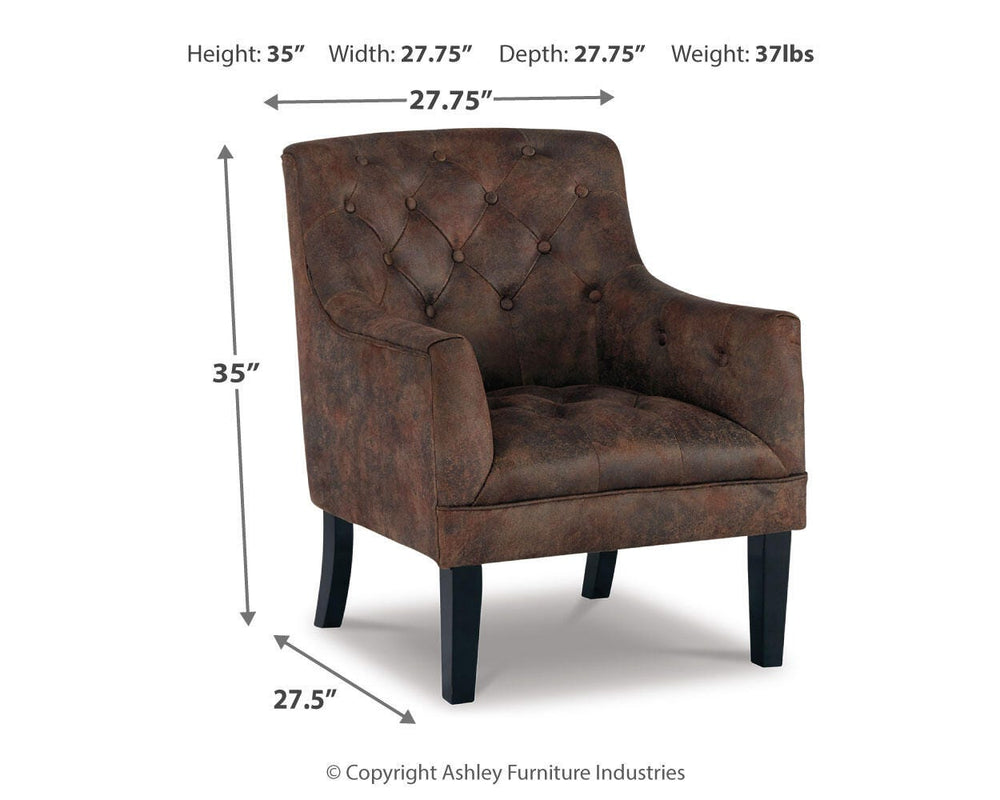 Drakelle Accent Chair - Dark Brown (4)