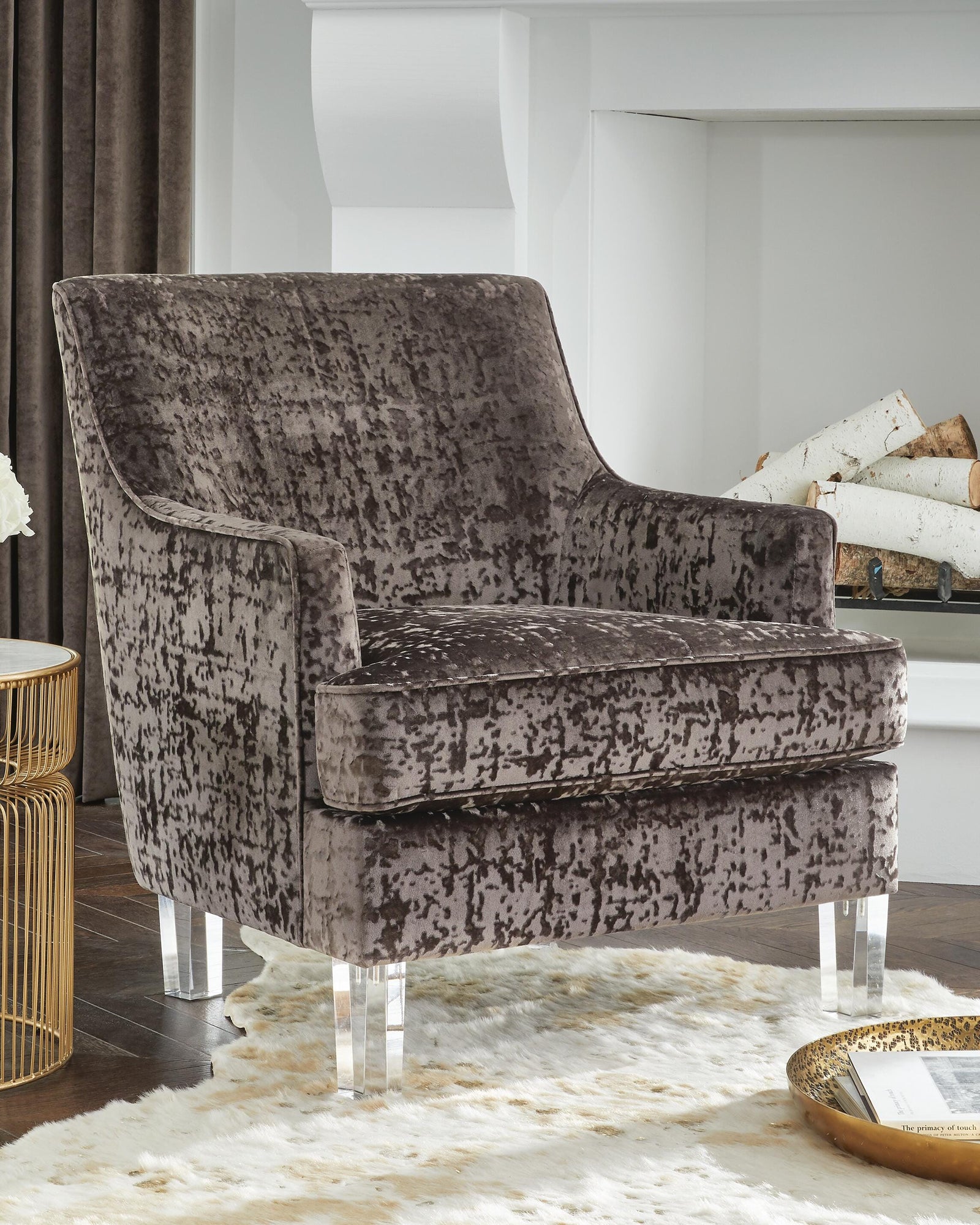 Gloriann Accent Chair - Dark Gray (2)