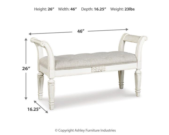 Realyn Accent Bench - White (4)