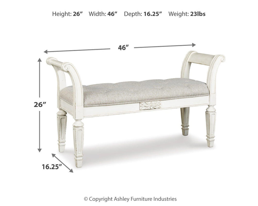 Realyn Accent Bench - White (4)