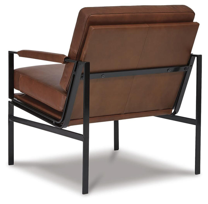 Puckman Accent Chair - Brown/Silver Finish (5)