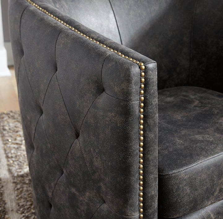 Brentlow Swivel Accent Chair - Black (5)