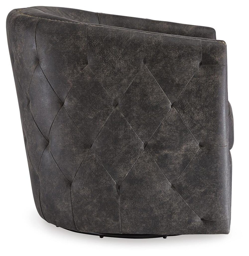 Brentlow Swivel Accent Chair - Black (3)