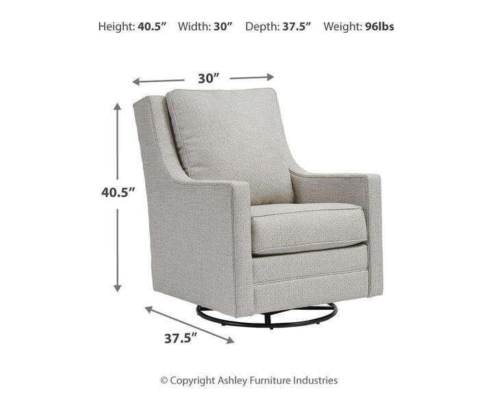 Kambria Swivel Glider Accent Chair - Beige (4)