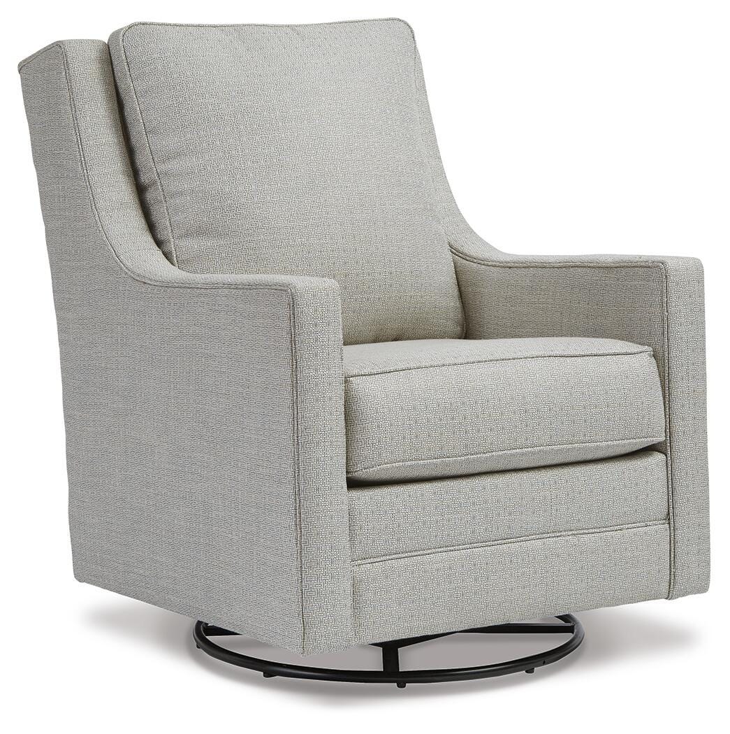 Kambria Swivel Glider Accent Chair - Beige (1)