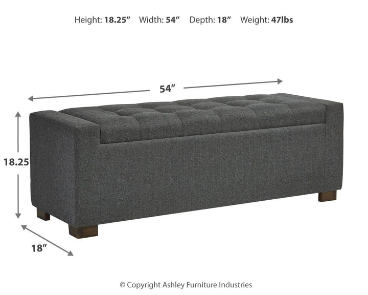 Cortwell Storage Bench - Gray (4)