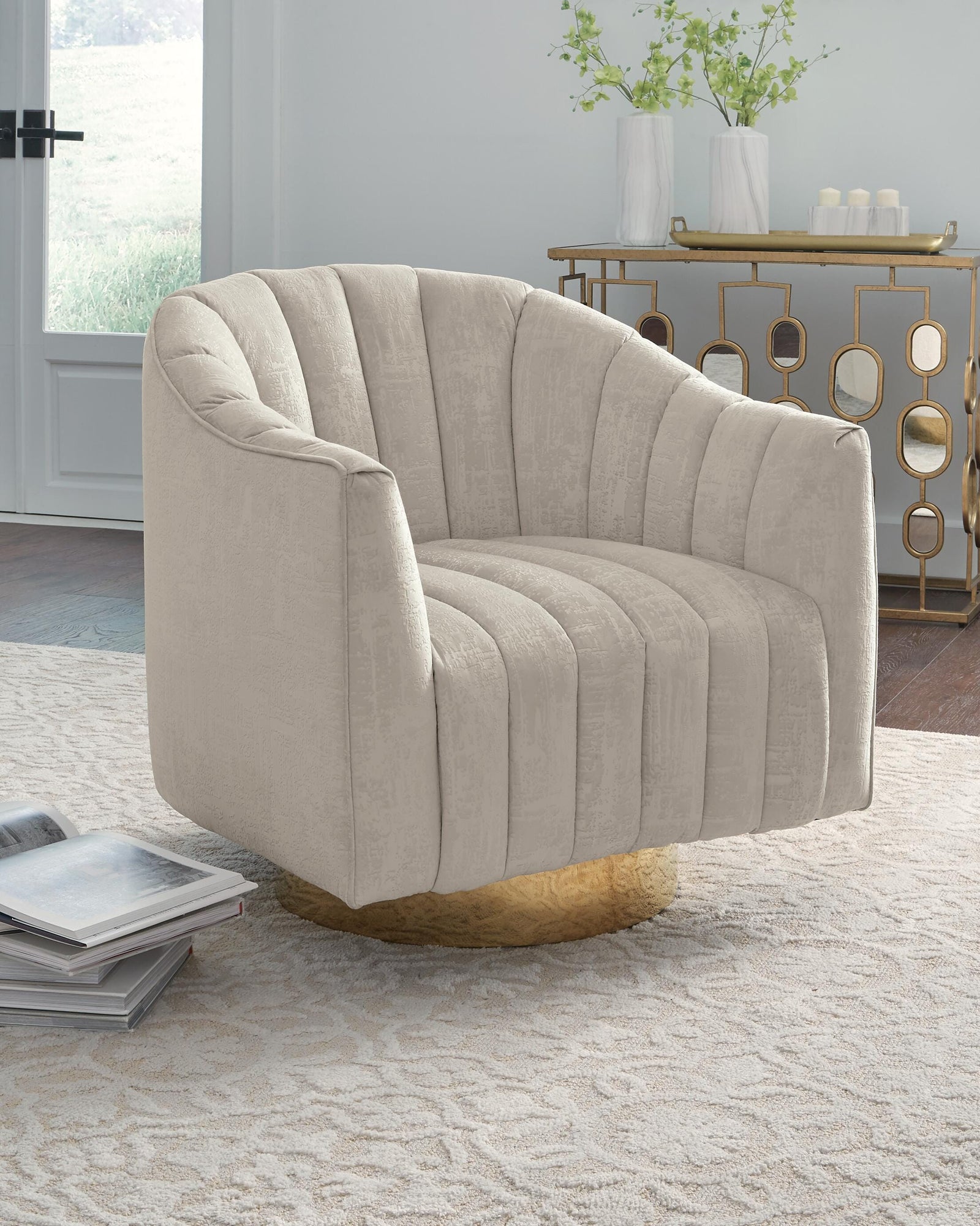 Penzlin Accent Chair - Pearl Silver (2)