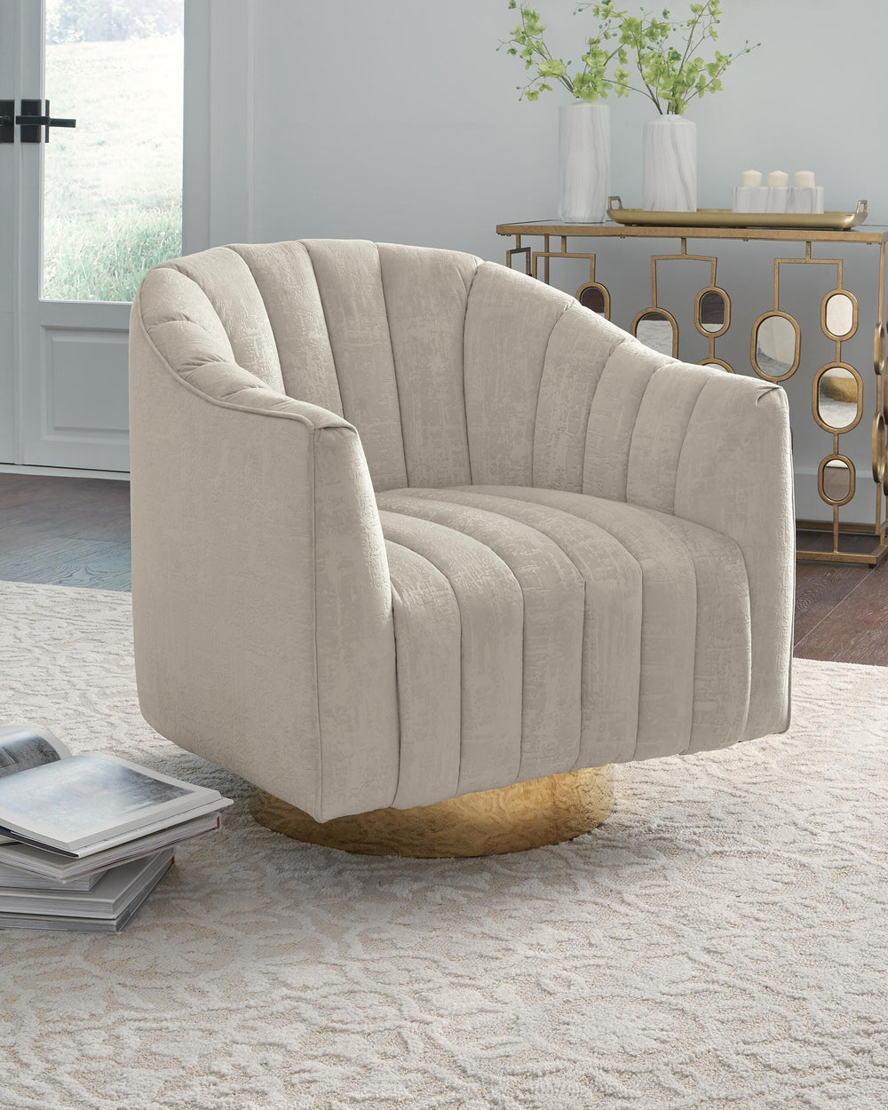 Penzlin Accent Chair - Pearl Silver (2)
