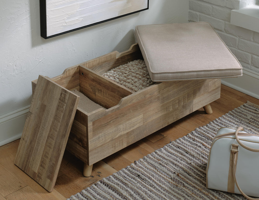 Gerdanet Storage Bench - Beige (6)