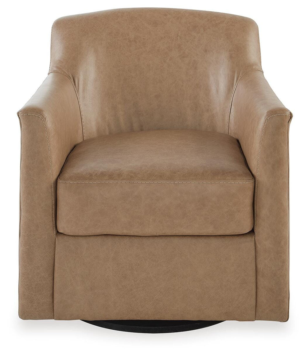 Bradney Swivel Accent Chair - Light Brown (3)