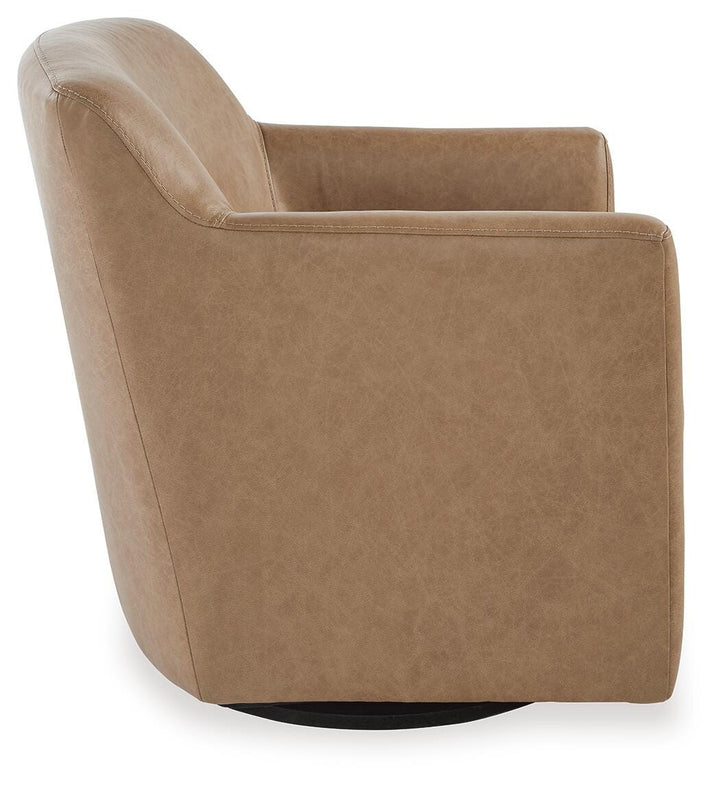 Bradney Swivel Accent Chair - Light Brown (4)