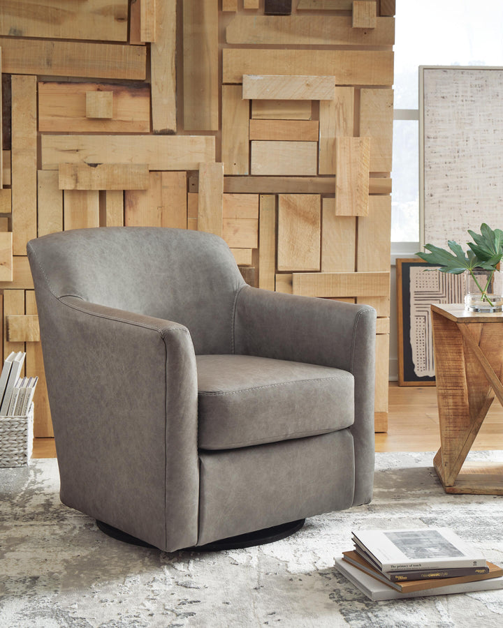 Bradney Swivel Accent Chair - Dark Gray (2)