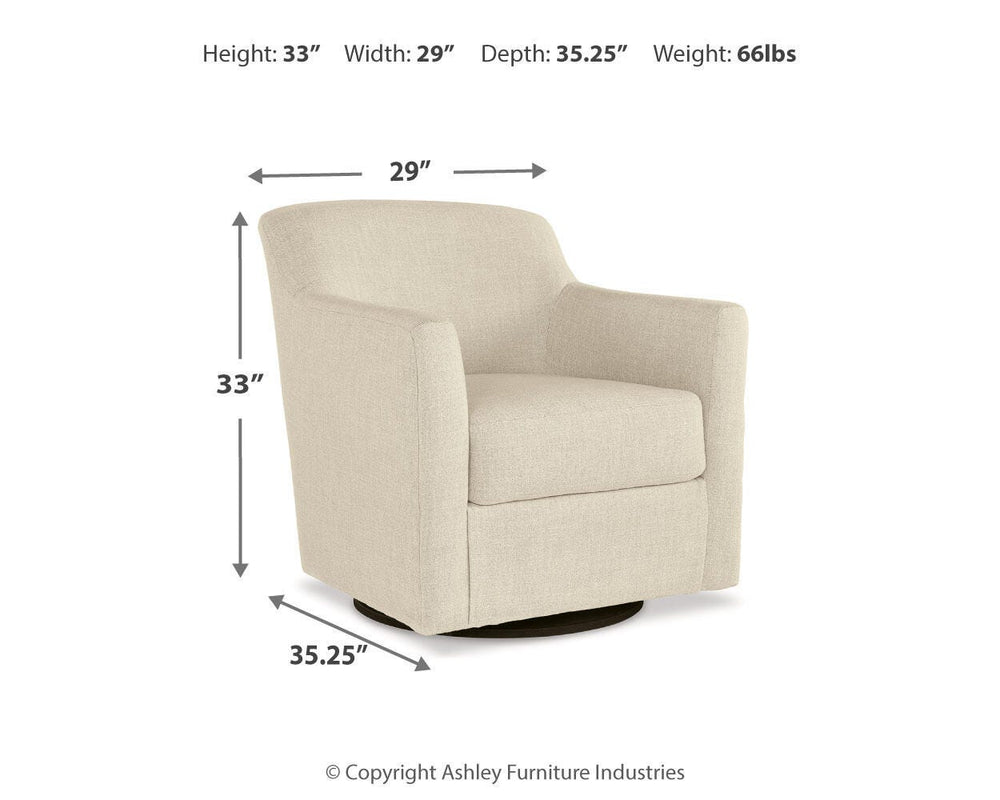 Bradney Swivel Accent Chair - Beige (6)