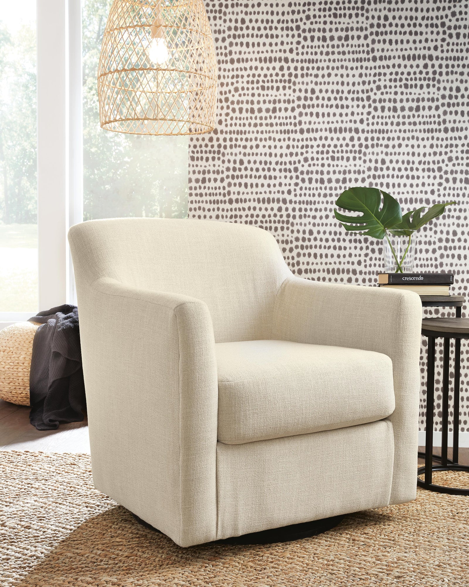Bradney Swivel Accent Chair - Beige (2)