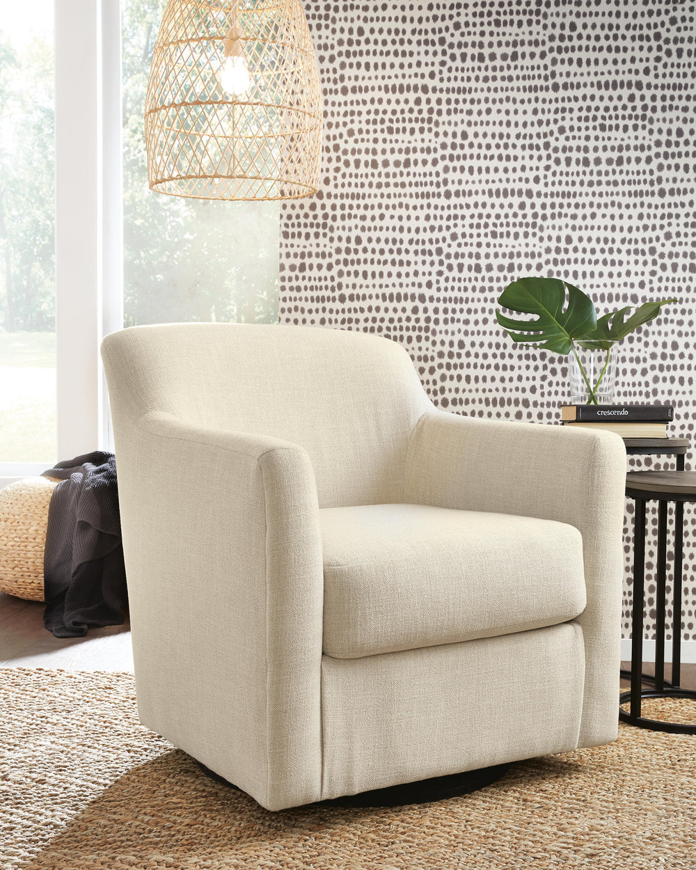 Bradney Swivel Accent Chair - Beige (2)