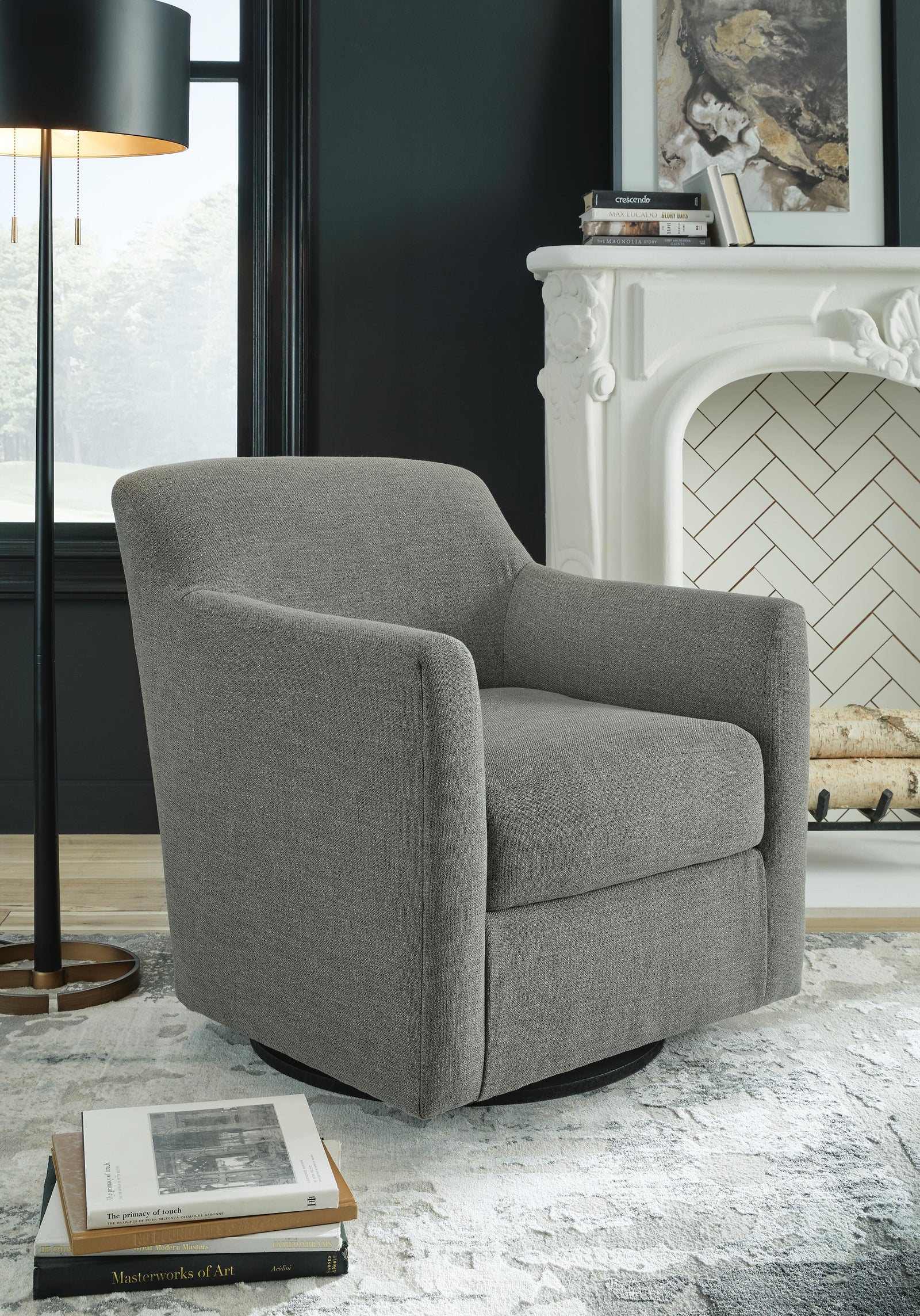 Bradney Swivel Accent Chair - Gray (2)