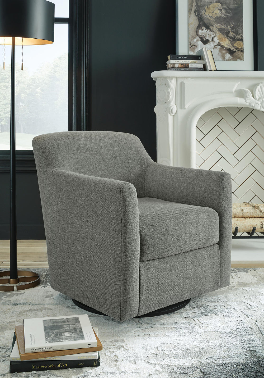 Bradney Swivel Accent Chair - Gray (2)