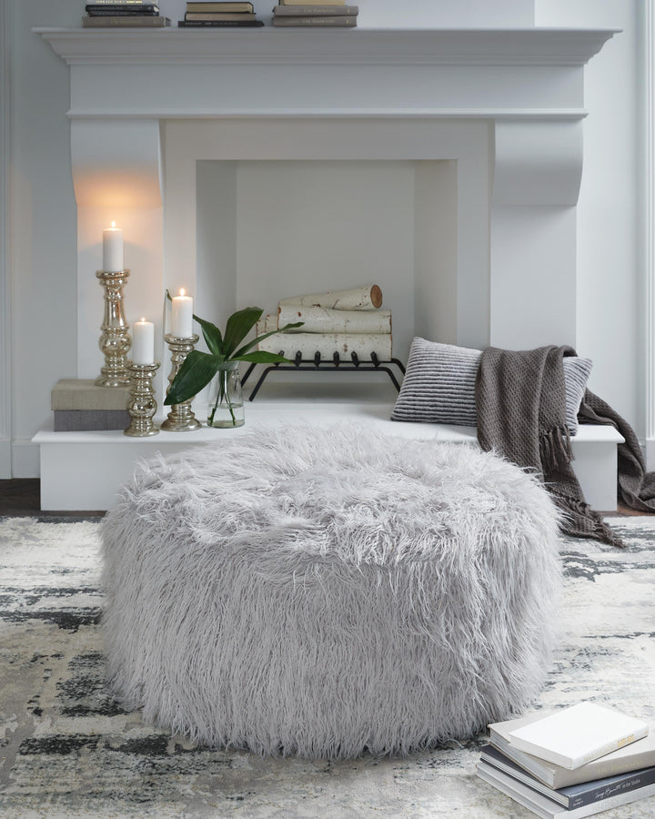 Galice Oversized Accent Ottoman - Gray (2)