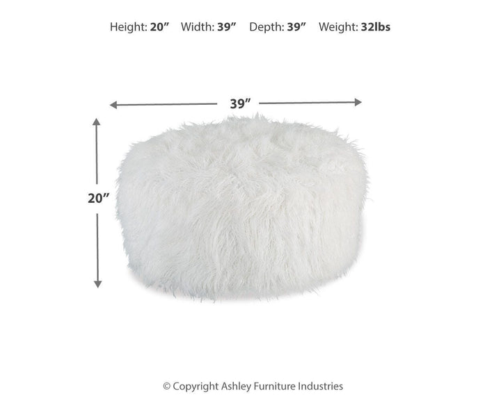 Galice Oversized Accent Ottoman - White (3)