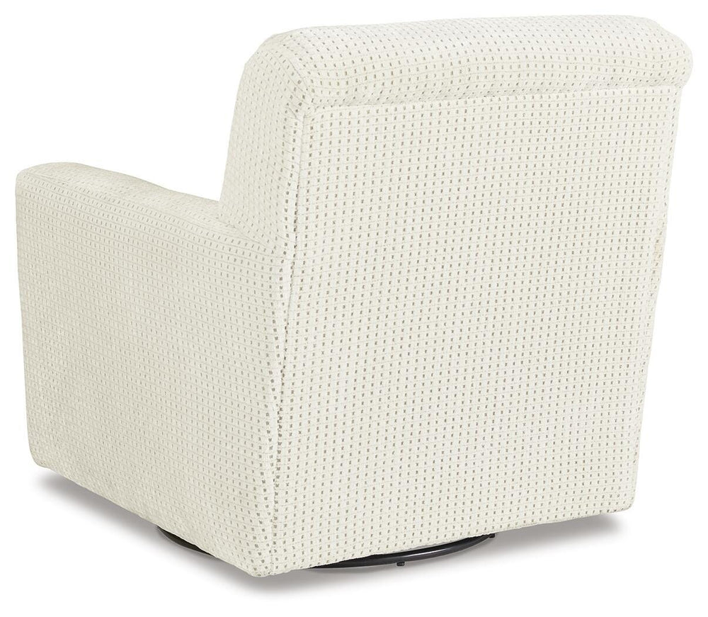 Herstow Swivel Glider Accent Chair - White (5)